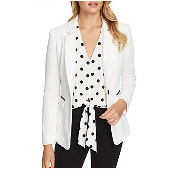 1.STATE ‼️ SALE‼️ Contrast Stripe Textured Crepe Blazer—NWOT - Picture 4 of 13